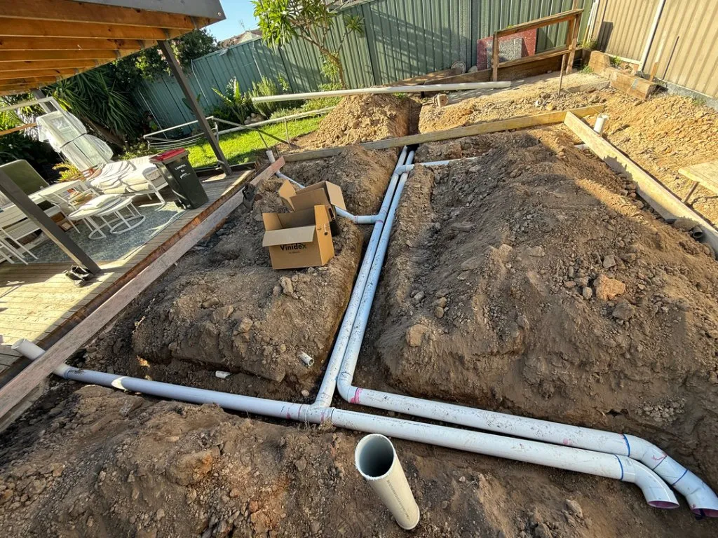 Outdoor plumbing installation – Wollongong